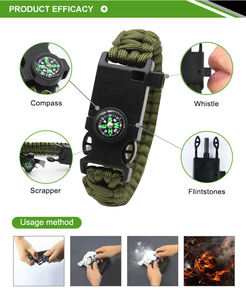 Attrezzatura di sopravvivenza multifunzionale all'aperto set di avventura all'aperto prevenzione dei disastri cassetta degli attrezzi doomsday fischietto sopravvivenza in pietra focaia - Product Image 4