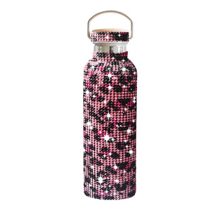17 oz Stainless Steel Tumbler Best Gift Water Bottle with Diamond Bling Rhinestone <b>Thermal</b> Insulation Sports Insulated Flask - Product Image 3