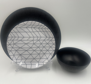 ชุดจานเมลามีนลายโมเสกเรขาคณิต (แพ็ค 2 ชิ้น) - Product Image 6