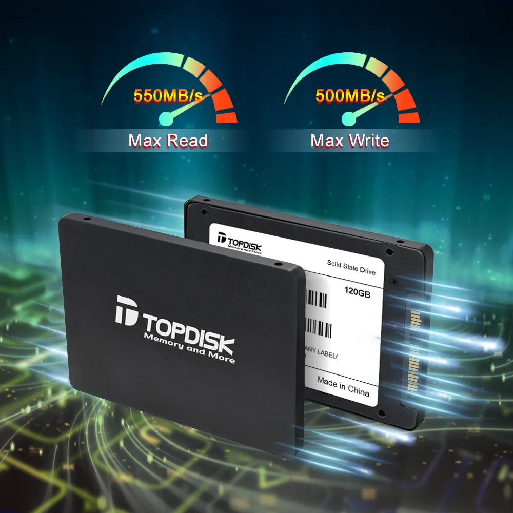 Topdisk 2,5 Zoll SATA 3 SATA3 interne Festplatten 128 GB 256 GB 512 GB SSD 1 TB Computerzubehör