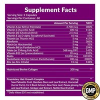 Vitamines pour la croissance des cheveux pour femmes, biotine 10 000 mcg, collagène et palmier nain, favorisent des cheveux, une peau et des ongles plus forts et plus sains