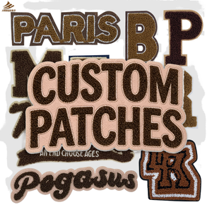 Parches Termoadhesivos de Chenilla Personalizados, Letras Bordadas de Forma Irregular para Decoración de Ropa - Product Image 1