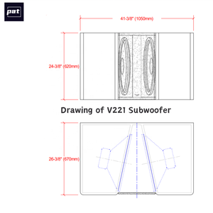 Pat V221 Kép 21 Inch Loa Siêu Trầm Âm Thanh Chuyên Nghiệp Ngoài Trời Đôi 21 Inch Thụ Động Loa Siêu Trầm Thiết Bị Âm Thanh Cho DJ Sự Kiện - Product Image 4