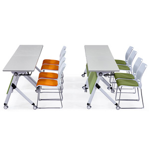 Mesa de entrenamiento plegable Starlight T002, escritorio de oficina móvil con ruedas para espacios comerciales e instituciones educativas - Product Image 4