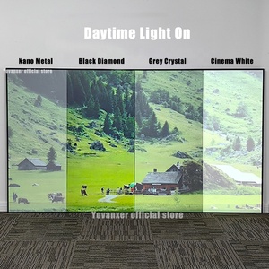 Alr Clr Đen Kim Cương Mỏng Khung Màn Hình Máy Chiếu Môi Trường Xung Quanh Ức Áp Ánh Sáng Màn Hình Chiếu Cho Dài Ném Máy Chiếu 3D 8K - Product Image 6