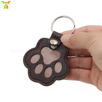 Porte-clés Lumineux Prêt à l'emploi en 5 Couleurs pour Propriétaires d'Animaux, Pendentif Sac de Rangement Commémoratif en Cuir pour Chiens et Chats - Vente en Gros