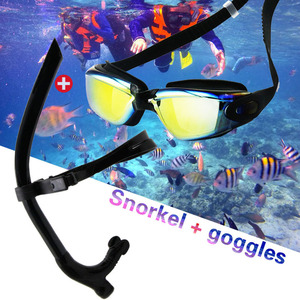 Juego de Gafas de Natación con Snorkel, Lentes con Revestimiento de Espejo Antivaho, Equipo de Natación Universal para Adultos - Product Image 1
