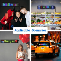 Letrero LED RGB para Automóvil, Panel de Matriz LED Animado, Panel LED Programable por Bluetooth, Pantalla Flexible con Control por Aplicación