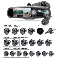 Caméra de tableau de bord 1080P pour rétroviseur, double objectif, DVR de voiture, capteur G, assistance au stationnement, vision nocturne, enregistreur de conduite