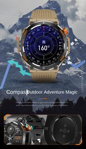 Reloj Inteligente Impermeable IP67 con Brújula, Linterna, Cronógrafo, Alarma, Funciones de Fitness, Operación iOS, Carga Inalámbrica, Pantalla IPS - Product Image 5