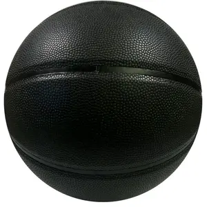 2023 New products Professional Customized Diameter 29.5 Inch Black Laminated PU Leather Basketball For Indoor Match