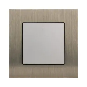 MVAVA 유럽 표준 목재 컬러 PC 패널 1 갱 1 웨이 푸시 버튼 라이트 홈 오피스 용 전기 벽 스위치