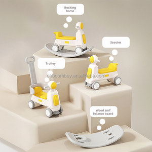 Ruang tamu multi-fungsi gaya mainan bersepeda skuter kartun lucu dengan roda anak-anak Plus kursi goyang plastik - Product Image 2