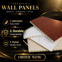 Panneau de protection mural et de plafond en fibre de bambou, panneau de fixation sans joint en plastique pour la décoration moderne de la maison