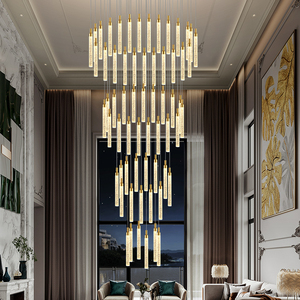 Lustre moderne en cristal Villadom, luminaires suspendus pour salon, éclairage d'escalier, décoration de la maison moderne, luminaire suspendu nordique - Product Image 1