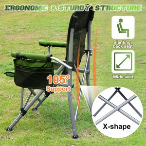 Dashing Wholesale Outdoor Green Oxford Fabric Steel Tube Portable Adult Ultralight <strong>Folding</strong> Beach Collapsible Camping Beach <strong>Chair</strong> - Product Image 5