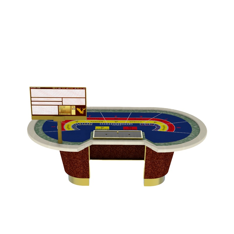 YH, профессиональное качество, роскошный мраморный покерный стол баккара с системой баккара Displa