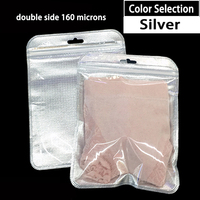 Sac d'emballage en plastique transparent avec fermeture éclair 15*20 cm pour éponge de maquillage