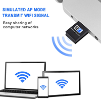 Adaptador Wifi Portátil Inalámbrico Realtek RTL8192EU de 300 Mbps, Adaptador Wifi USB Mini para PC, Laptop, Escritorio