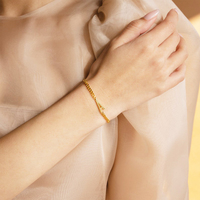 Bijoux design en acier inoxydable d'usine non ternir chaîne imprimée plaquée or 18 carats 316L collier avec nom et lettre personnalisés