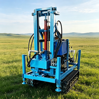 Foreuse de puits d'eau diesel sur chenilles MIKTON MKD-180L 180m avec moteur et pompe portables pour l'irrigation des vergers et plantations