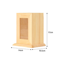 Urne commémorative en bois massif pour animaux de compagnie élégant cercueil moderne en gros chien chat crémation cercueil cadre photo élégant boîte en bois pour les cendres