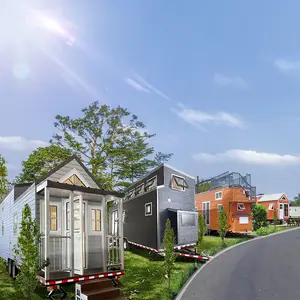 تعزيز Deepblue Smarthouse CE/الاتحاد الافريقي الجاهزة منزل متنقل مقطورة تخييم caravan RV بارك منزل صغير على عجلات