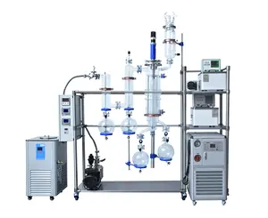 2 inch Borosilicate Glass Wiped Film Molecular Distillation System WFE with Short Path Evaporator