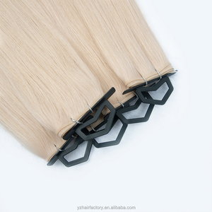 Super Slim Genius Weft <b>Extensions</b> 100% Remy Human Hair Invisible Cuticle Aligned Weft Double Drawn Flat <b>Micro</b> Wefts - Product Image 5
