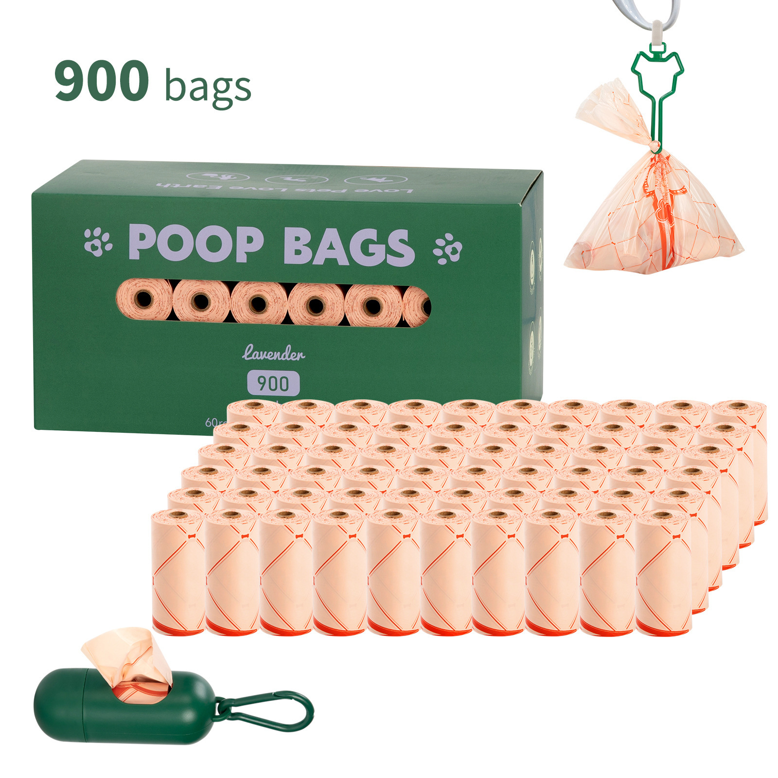 Orchid Pink Tetrahedron 60 rolls + Distributor + Clips