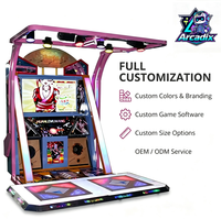 Machine de danse à monnayeur pour 2 joueurs, jeu de rythme musical d'arcade, LED, plastique, anglais, pour centre de jeux