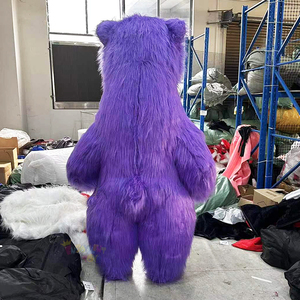 Disfraces de Mascota Inflables de Oso Polar y Panda en Rosa y Morado de 2.2m/2.6m/3m para Fiestas de Navidad, Conjunto Unisex para Adultos - Product Image 6