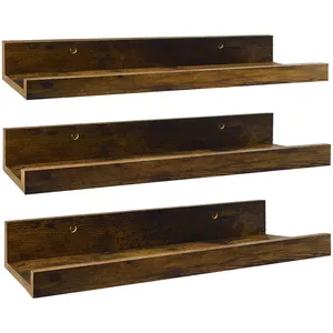 China Supplier Wall Mounted Picture Ledge Floating Shelves Set Of 3