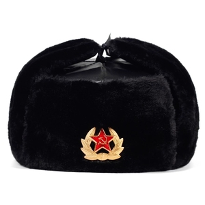 Cappello Invernale da Uomo in Pelliccia Caldo Antivento Stile Lei Feng con Paraorecchie in Finta Pelliccia Nero da Sci Trapper Anti-Freddo e Neve - Product Image 6