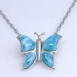 Colgante de Plata de Ley 925 100% con Larimar Natural Genuino para Mujer - Product Image 4