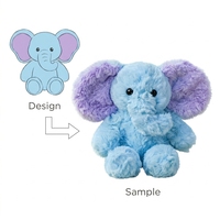 Peluche Éléphant Personnalisée Super Douce, Jouet Anti-Stress Kawaii, Cadeau Saint-Valentin, Décoration de Chambre, Vente en Gros OEM ODM