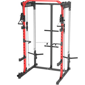 Estación multifunción con <span class=keywords><strong>polea</strong></span> alta y baja, entrenador funcional, cable crossover, máquina de dominadas, remo bajo y rack de potencia para gimnasio en casa - Product Image 1