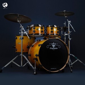 Batterie de percussions PS PowerSound, nouvelle série Poseidon, coque hybride en <span class=keywords><strong>érable</strong></span>/noyer laqué - Product Image 4