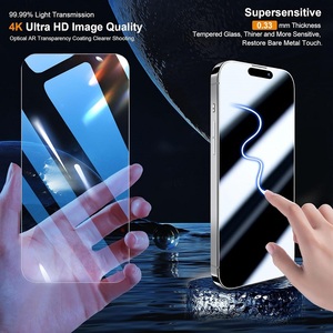 Protector de Pantalla de Vidrio Templado Antirrayas y Antichoque para iPhone Duo 13 14 15 16 17 Pro Max 18 Pro Max Ultra - Product Image 4