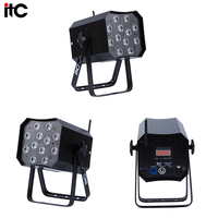 Projecteur LED PAR RGBW 12*20W contrôlé par DMX512 avec batterie rechargeable, protection IP20, zoom 17x pour éclairage de scène