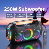 Altavoz Inalámbrico Zealot ZE51 con Potencia de 250W, Batería Masiva de 48000mAh, Resistente al Agua IPX6, LED RGB para Cobertura de Campo Completo