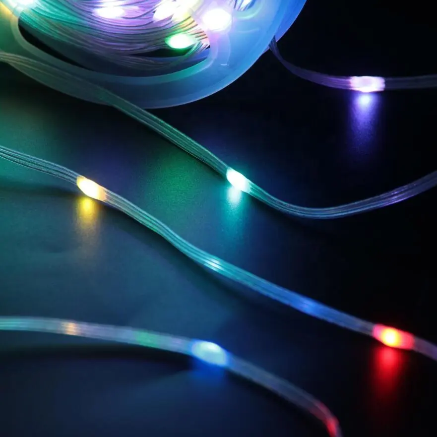 10m 100m Christmas Dream Color tree bedroom window Decorative USB plug LED PVC Clear Wire mini ball RGB String Fairy Strip Light