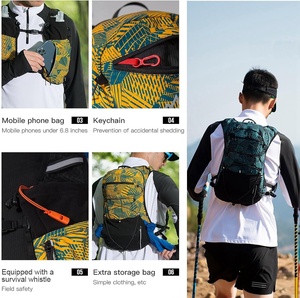 2025 Trọng lượng nhẹ chạy Tank Top đa chức năng Nylon Hydration vest với túi điện thoại bền và thoáng khí - Product Image 6