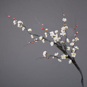 YOPIN-6058 Rama de flor de ciruelo de seda de 1.2 m, flexible, con tallo grueso marrón, pequeña flor de invierno para <span class=keywords><strong>arreglos</strong></span> de paisajismo en el <span class=keywords><strong>hogar</strong></span> - Product Image 2