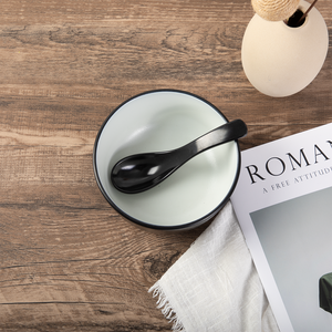 Conjunto de Louças Ecológicas de Alta Qualidade em Melamina Bicolor com Design Clássico Polido da Marca HCMA, Tigelas para Ramen e Arroz para Restaurantes - Product Image 4