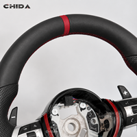 Volant sport décoratif en cuir rouge personnalisé, adapté aux modèles BMW F10 F30 E90 E84 F01 F11 F20 F22 F30 F35 F31 E70 E71 F15 F16