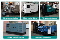 Groupe électrogène diesel Yuchai 20 kW/kVA, 25 kVA, 50 kW/kVA, 100-1200 kW, 1 MW avec alimentation 1/3 phase 24 V CC pour solution d'alimentation de secours industrielle