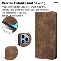 Étui portefeuille magnétique antichoc avec béquille et emplacements pour cartes pour iPhone 18 Pro Max, compatible également avec iPhone 17, 16, 15, 14, 13 Pro Max