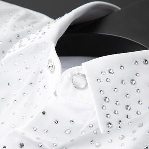 All'ingrosso <span class=keywords><strong>Slim</strong></span> <span class=keywords><strong>Fit</strong></span> da <span class=keywords><strong>uomo</strong></span> Top a manica lunga stampa Casual camicie con colletto traspirante per la stagione autunnale - Product Image 5