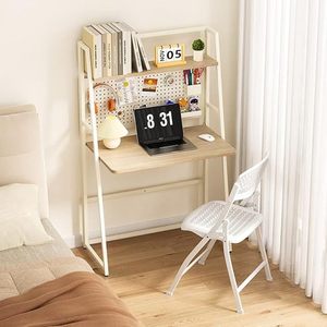 Simple <b>foldable</b> table and chairs, suitable for home use, bedroom, study, computer <b>desk</b>, bookshelf, and integrated computer <b>desk</b>. - Product Image 2